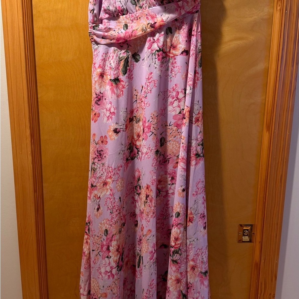 SHEIN Floral Pink Maxi Dress